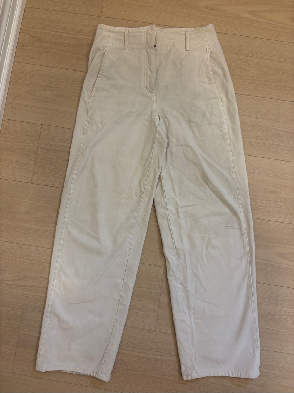 Wilfred Women Cream Workwear Trousers